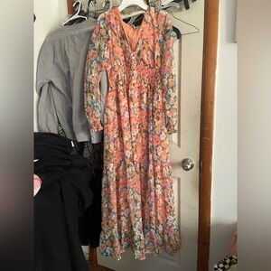 Floral Long Sleeve Maxi Dress
